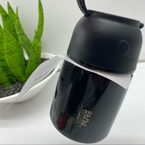 PURE Drinkware MacGyver 15oz Antimicrobial Stainless Steel Food Container Black